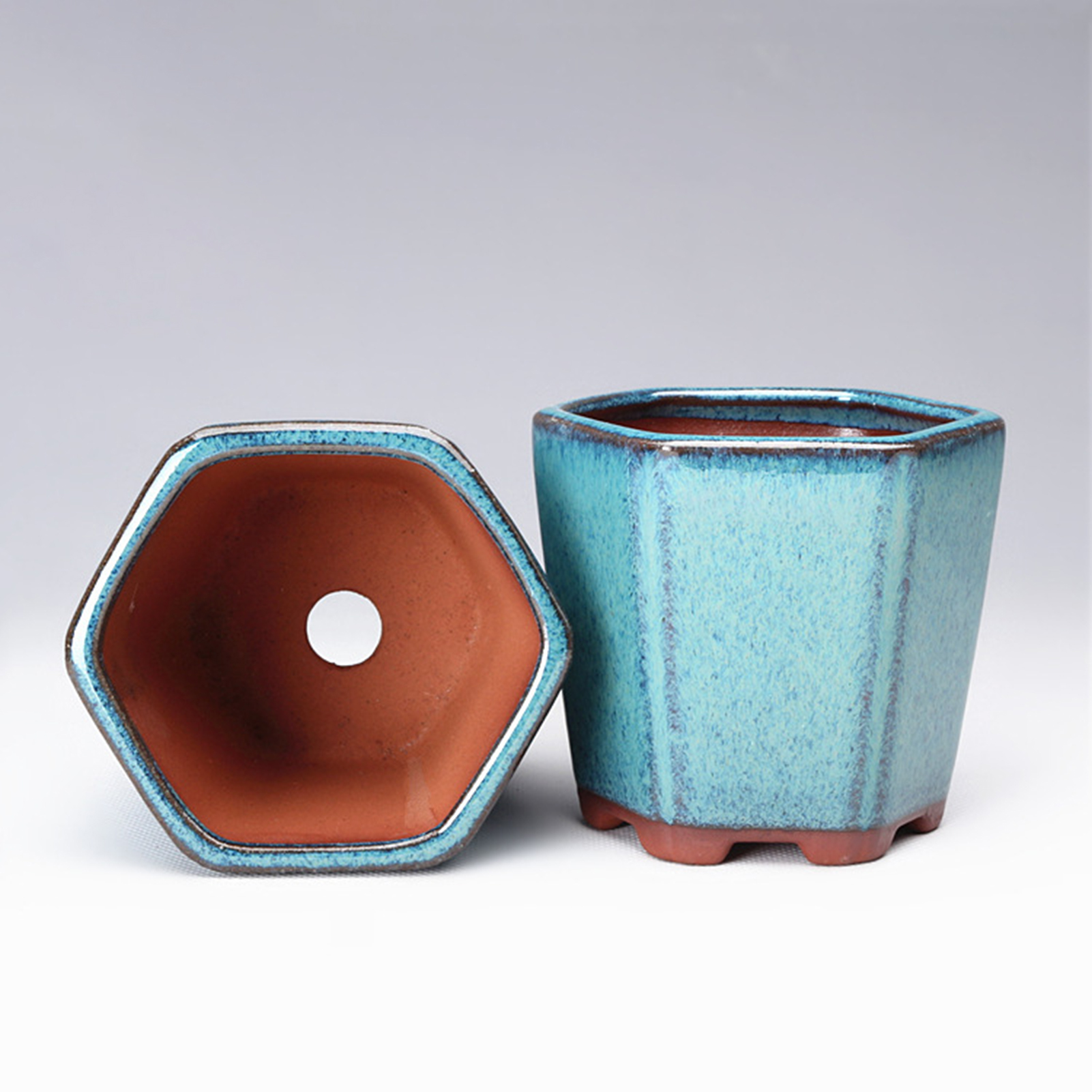 Training Pot Ceramic - Chinese Style Bonsai Pots Breathable Stoneware