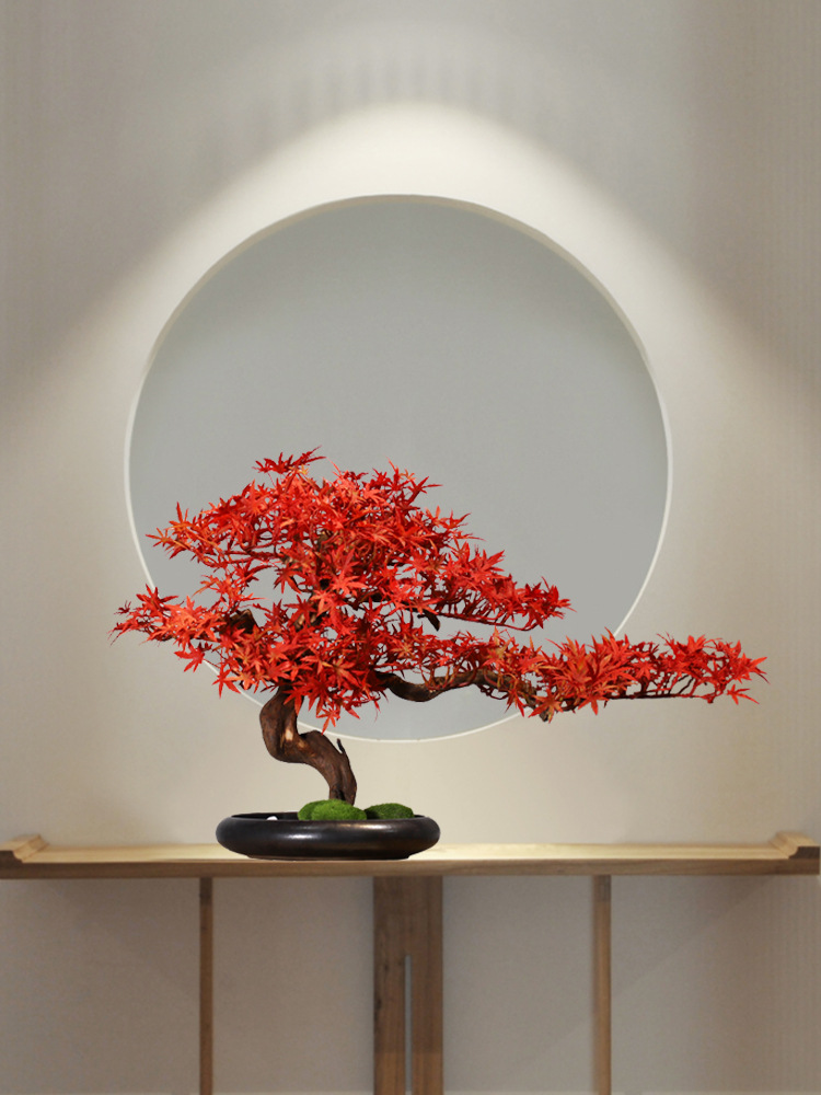 Bonsai Tree Zen Garden - Simulation Welcome Pine Landscaping Decorations, Green