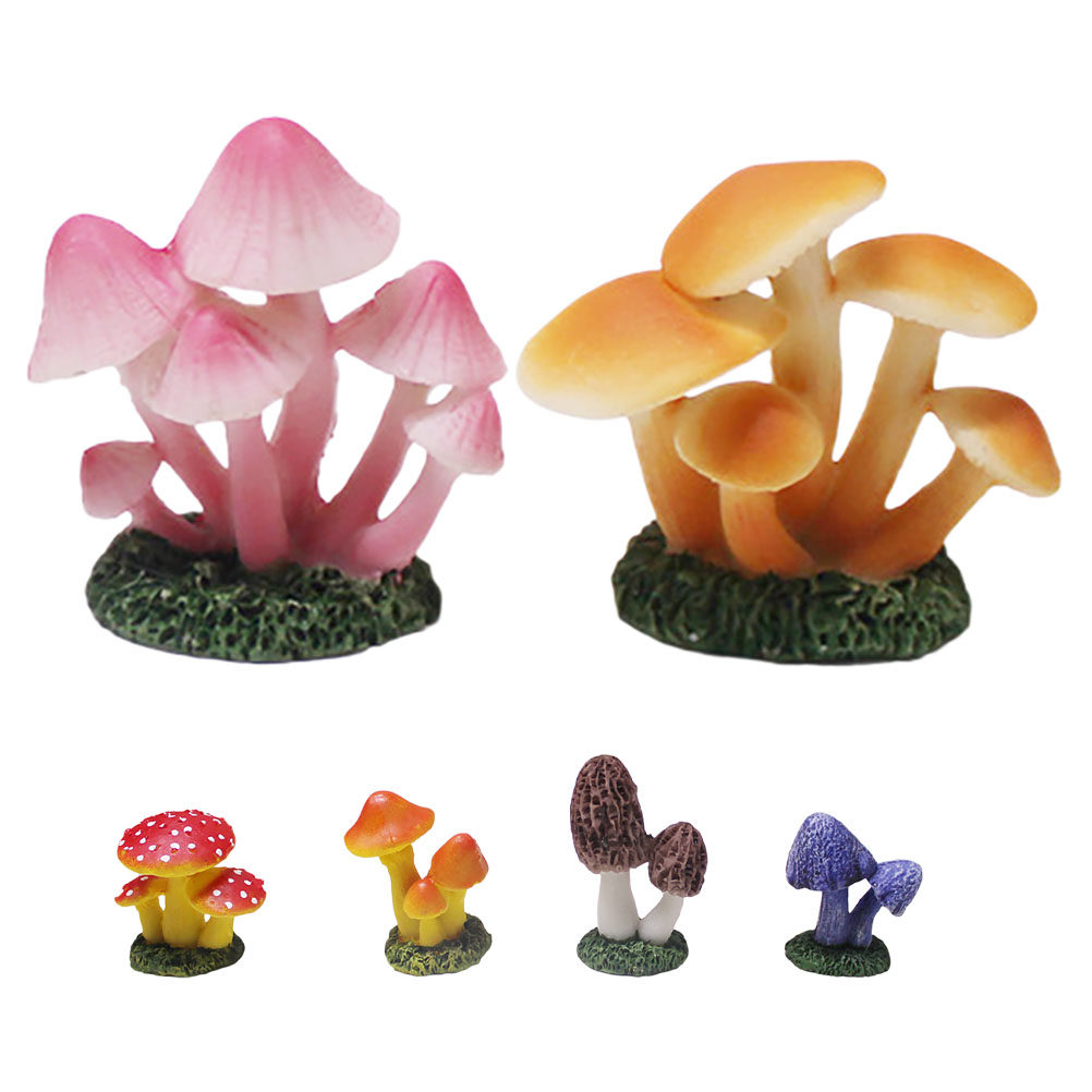 6Pcs Mushroom Garden Decor Res - Bonsai Garden Desk avis et prix