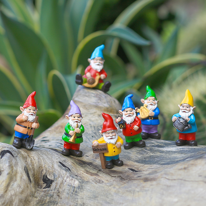 7Pcs/Set Miniature Funny Gnome - Bonsai Garden Desk avis et prix