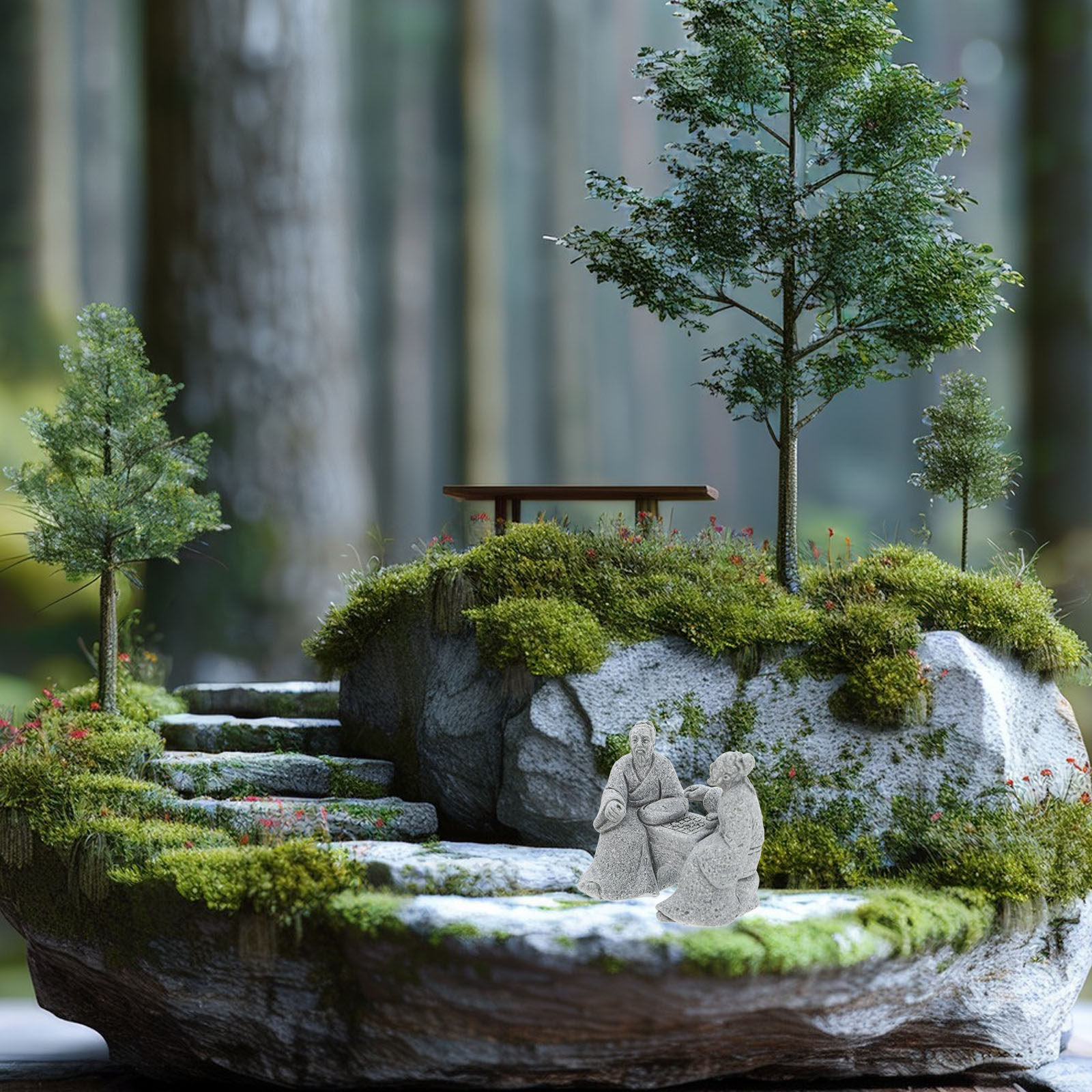 2Pcs Premium Mini Craft Landsc - Bonsai Garden Desk avis et prix