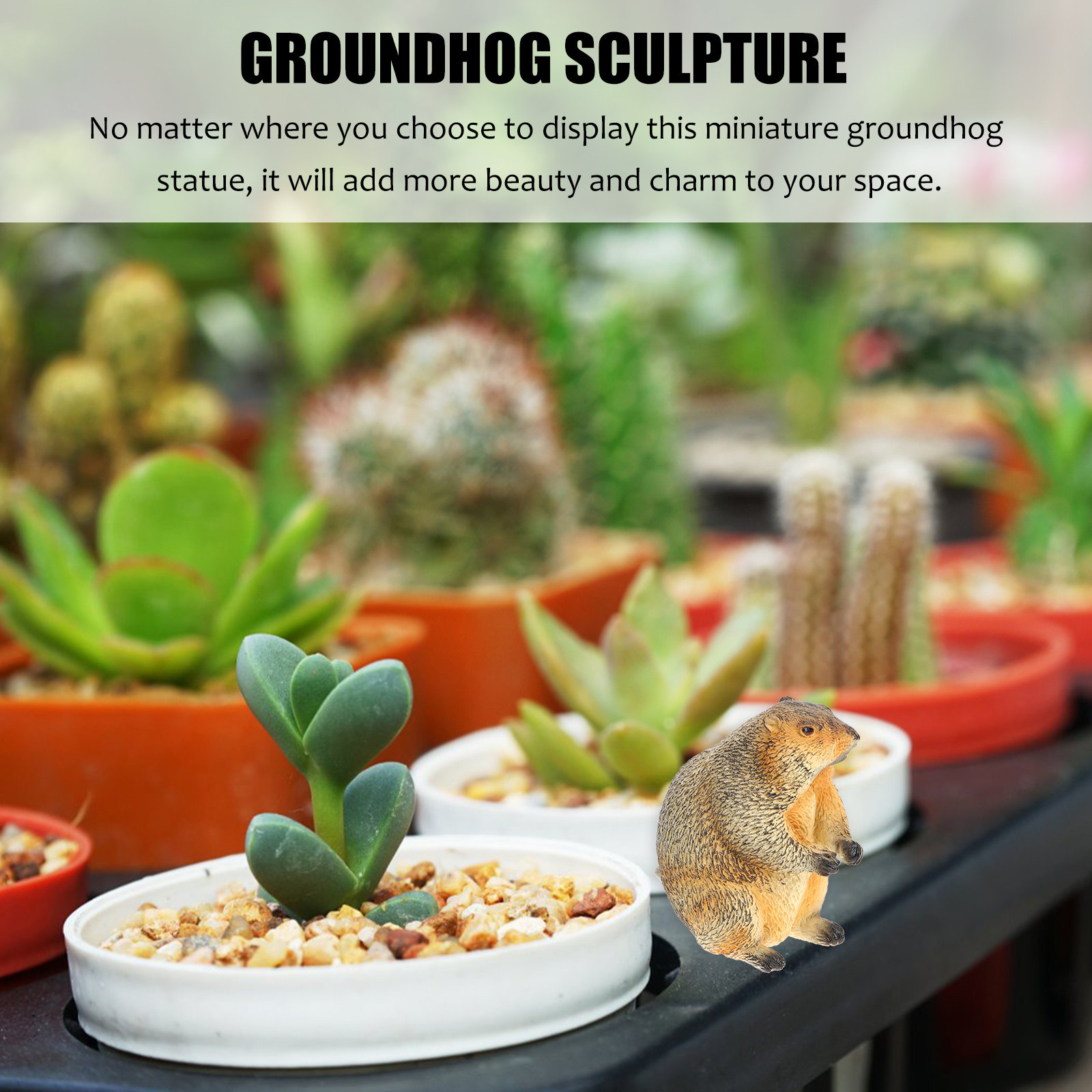 2Pcs Miniature Groundhog Sculp - Bonsai Garden Desk avis et prix