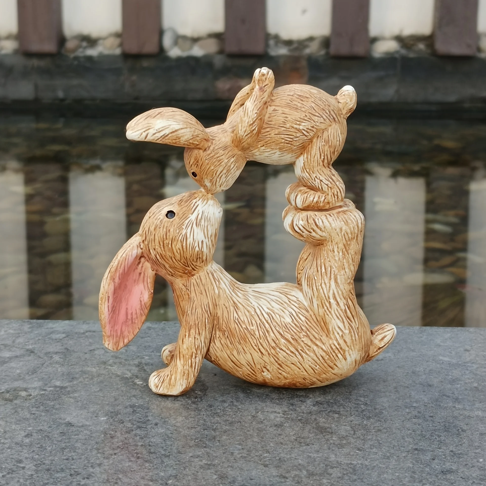 Garden Resin Kissing Bunny Sta - Bonsai Garden Desk avis et prix